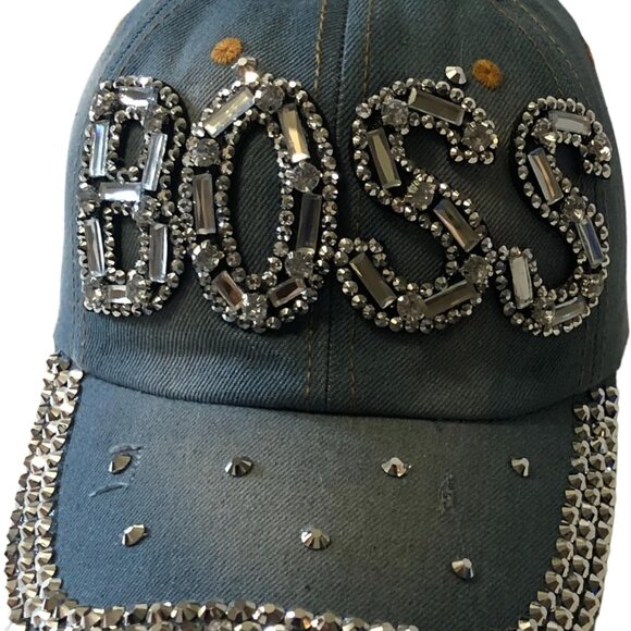 Bling Boss Baseball Cap Women Rhinestone Gift Boss Lady Cotton Adjustable - Picture 6 of 9